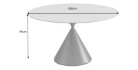 Table VOLTIS blanche dimensions