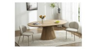 Table LUMEA bois décor 3D avec extension