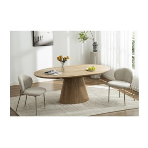 Table LUMEA bois décor 3D avec extension
