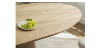 Zoom sur le plateau de la table LUMEA bois