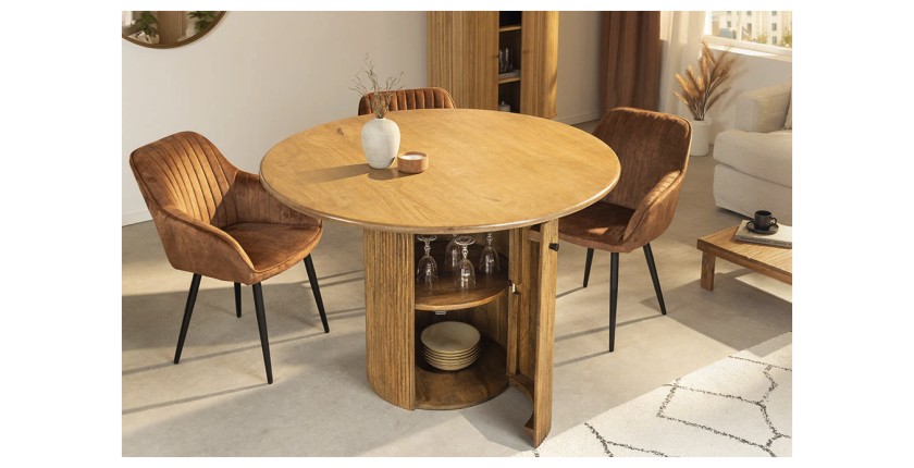 Table YONA avec la porte dans le pied ouverte
