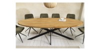 Table ovale SOLARA bois vu de face