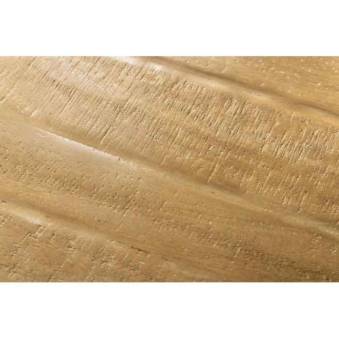 Table SOLARA – Ovale 240 cm – Legno massiccio di mango verniciato e gambe in metallo – Stile industriale