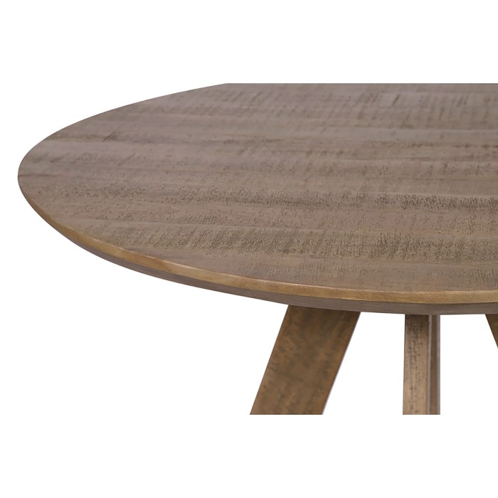 Eettafel ELYA - Rond diameter 120 cm - Massief mangohout - Rustieke stijl