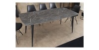 Table HEXA anthracite dans un décor 3D