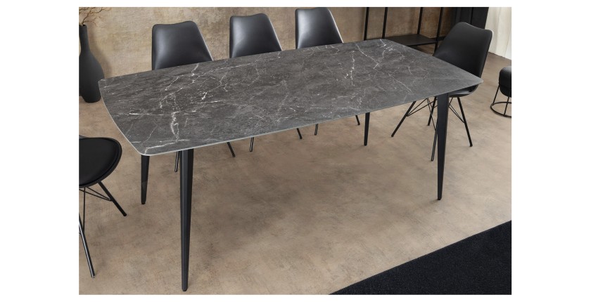 Table HEXA anthracite dans un décor 3D
