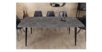 Table HEXA anthracite vu de face