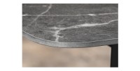 Zoom sur le coin de la table HEXA anthracite