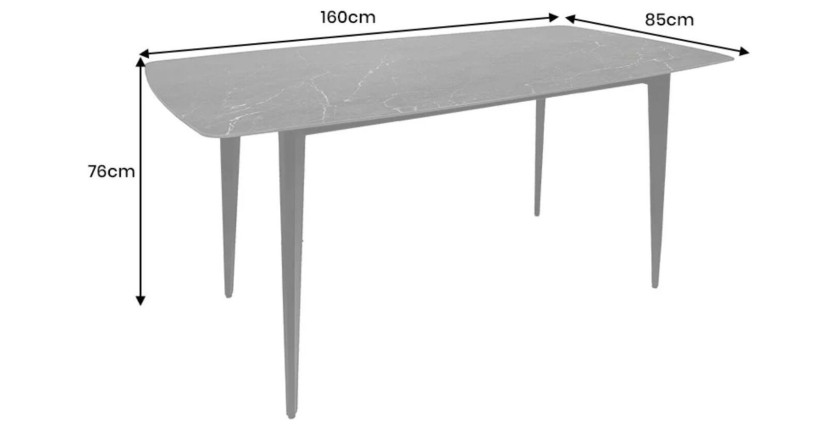 Table HEXA 160 dimensions