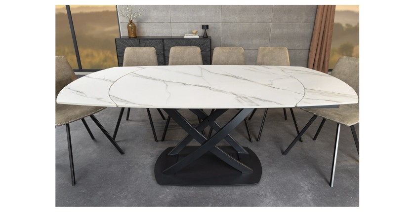 Table ATONIA blanche vu de face