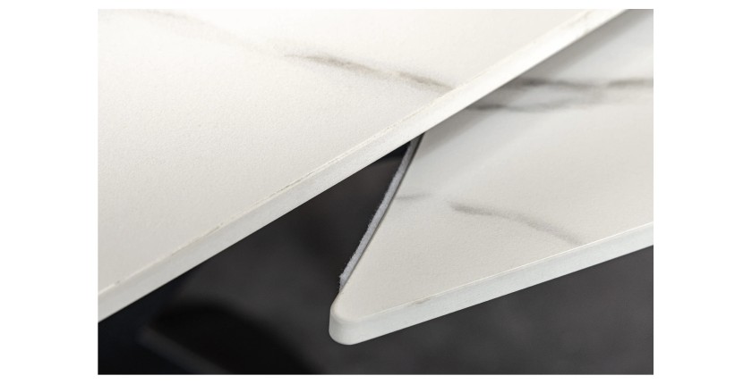 Zoom sur le système d'extension de la table ATONIA blanche