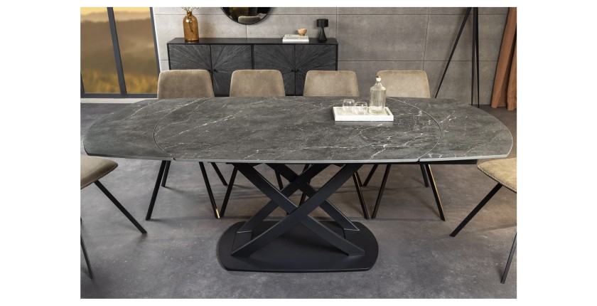 Table ATONIA anthracite vu de face