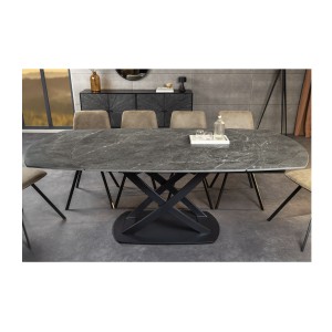 Table ATONIA anthracite vu de face