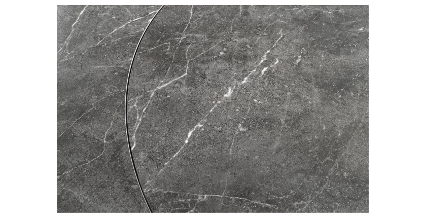 Zoom sur le plateau de la table ATONIA anthracite