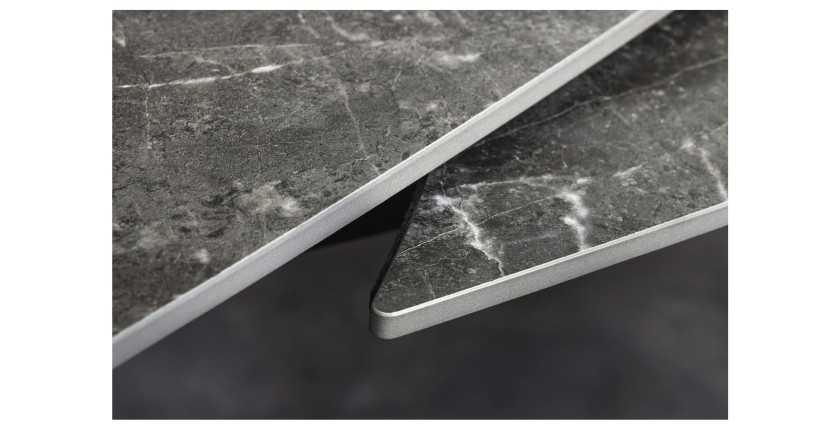 Zoom sur le système d'extension de la table ATONIA anthracite