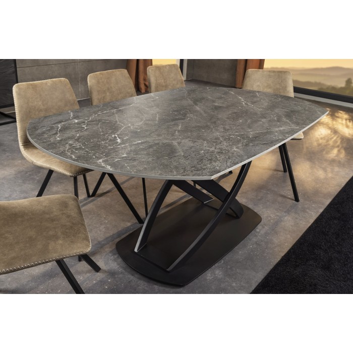 Table ATONIA anthracite sur le côté