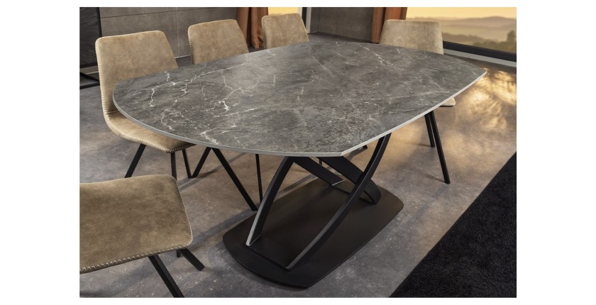 Table ATONIA anthracite sur le côté
