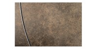 Table ATONIA – Ovale extensible 130 à 190 cm – Plateau céramique effet marbre bronze – Pieds métal – Style moderne