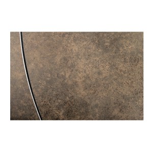 Table ATONIA – Ovale extensible 130 à 190 cm – Plateau céramique effet marbre bronze – Pieds métal – Style moderne