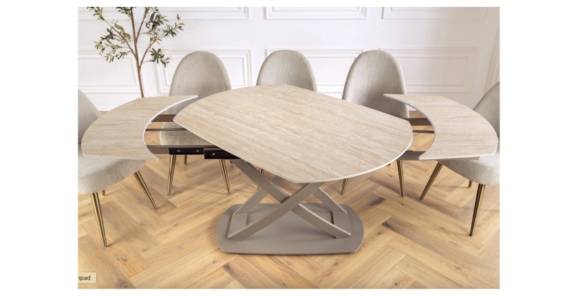 Mécanisme d'extensions de la table ATONIA beige