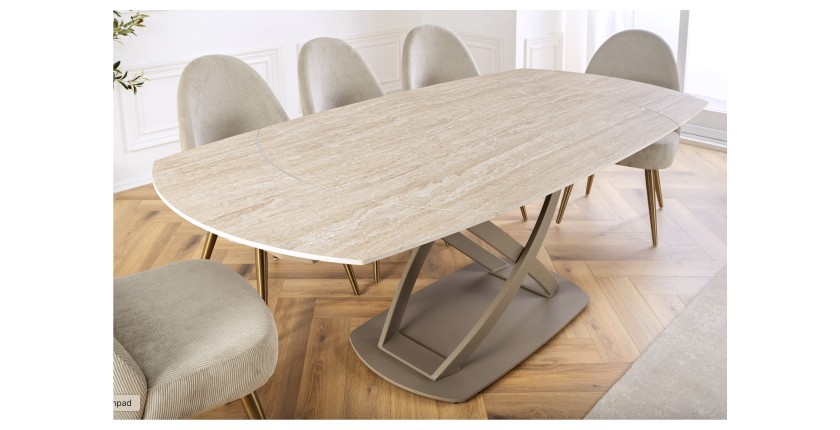 Table ATONIA beige avec extensions
