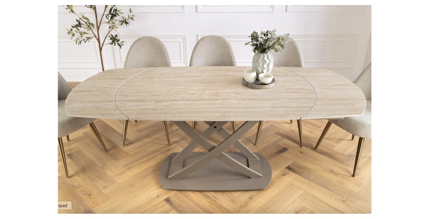 Table ATONIA beige vu de face