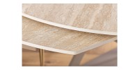 Zoom sur la texture du plateau de la table ATONIA beige