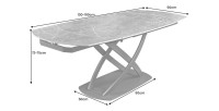 Table ATONIA bronze dimensions