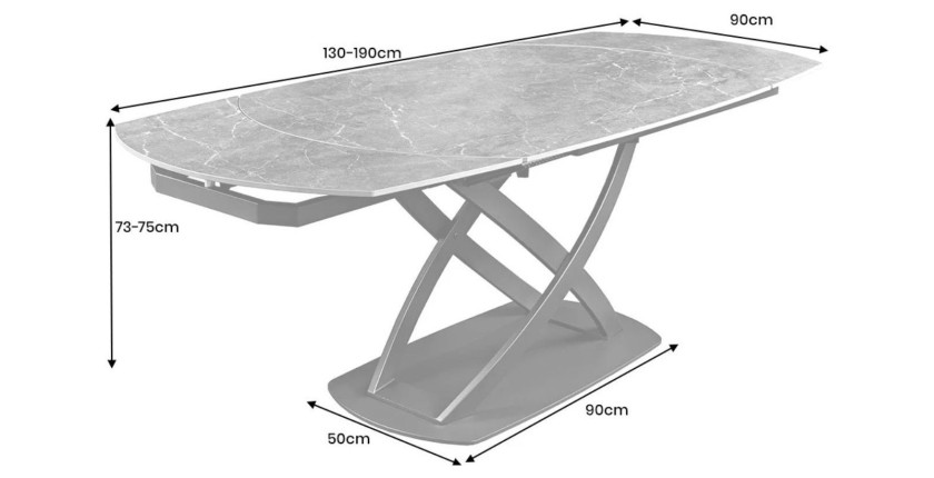 Table ATONIA bronze dimensions