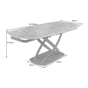 Table ATONIA bronze dimensions