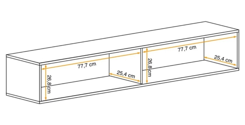 Vitrine horizontale dimensions