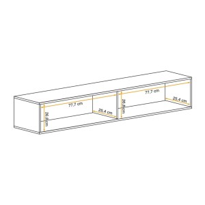 Vitrine horizontale dimensions