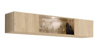 Vitrine horizontale partielle FLY chêne clair