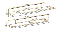 Étagère FLY – Lot de 2 – Chêne clair