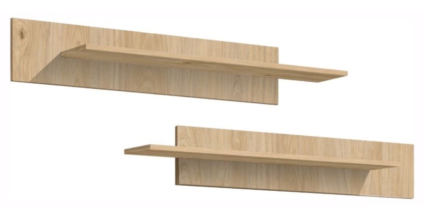 Étagère FLY – Lot de 2 – Chêne clair