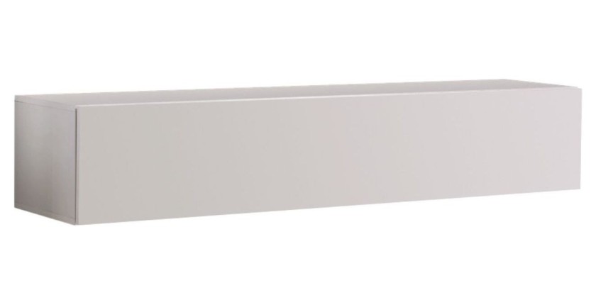 Meuble TV FLY – Cachemire mat – 3 niches fermées avec abattant