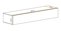 Meuble TV FLY – Cachemire mat – 3 niches fermées avec abattant