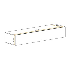 Meuble TV FLY – Cachemire mat – 3 niches fermées avec abattant