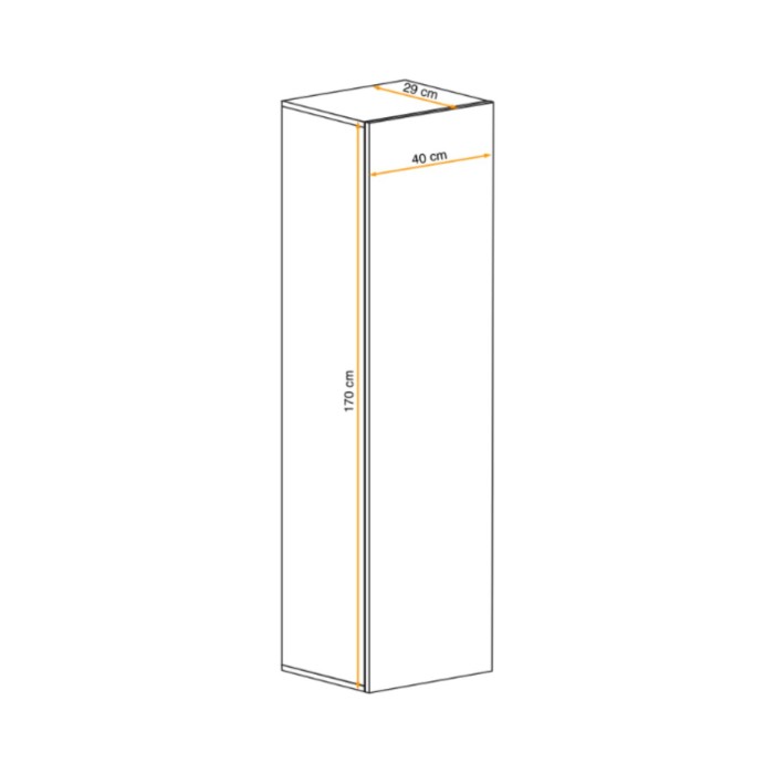 Columna suspendida FLY cachemira – 1 puerta sin LED
