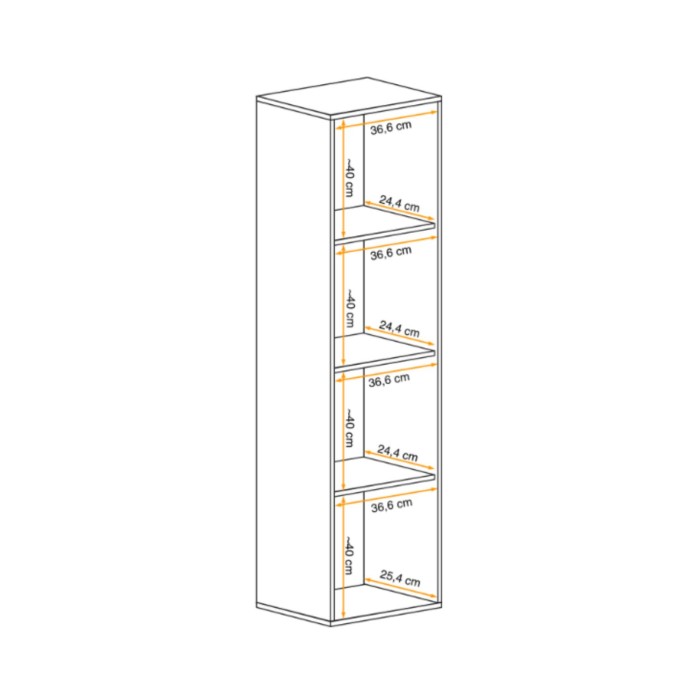 Vitrine opaque FLY cachemire ouverte dimensions