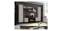 Vitrine FLY cachemire – 1 porte sans LED