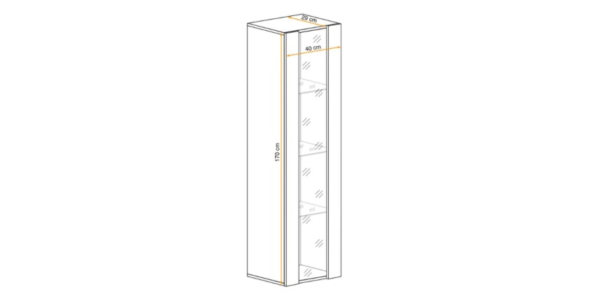 Vitrine FLY cachemire dimensions