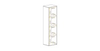 Vitrine partielle FLY cachemire ouverte dimensions