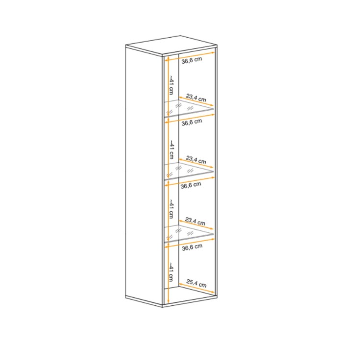 Vetrina FLY cachemire con LED – 1 porta parzialmente vetrata