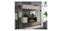 Vitrine horizontale FLY cachemire – 1 porte sans LED