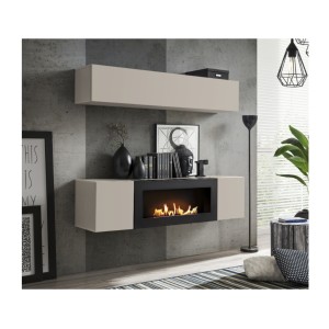Vitrine horizontale FLY cachemire – 1 porte sans LED
