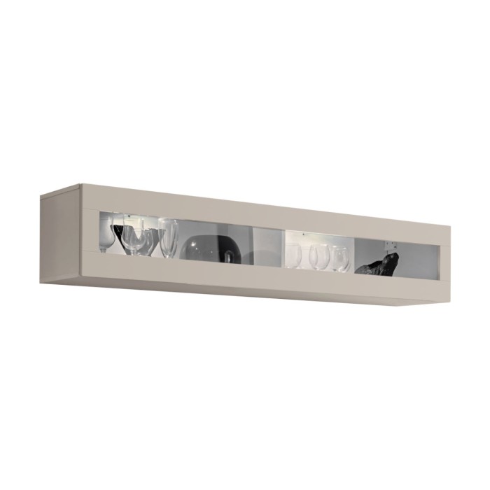 Vitrine horizontale vitrée FLY cachemire