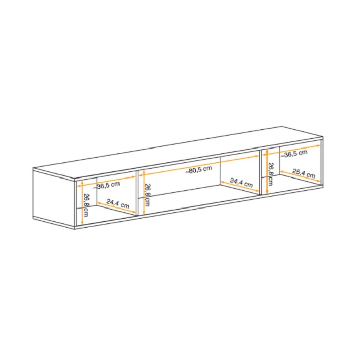 Vetrina orizzontale FLY cachemire – 1 porta parzialmente vetrata con LED