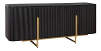 Buffet 160 cm 4 portes noir et doré – Collection ORION
