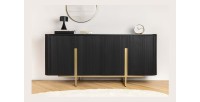 Buffet 160 cm 4 portes noir et doré – Collection ORION